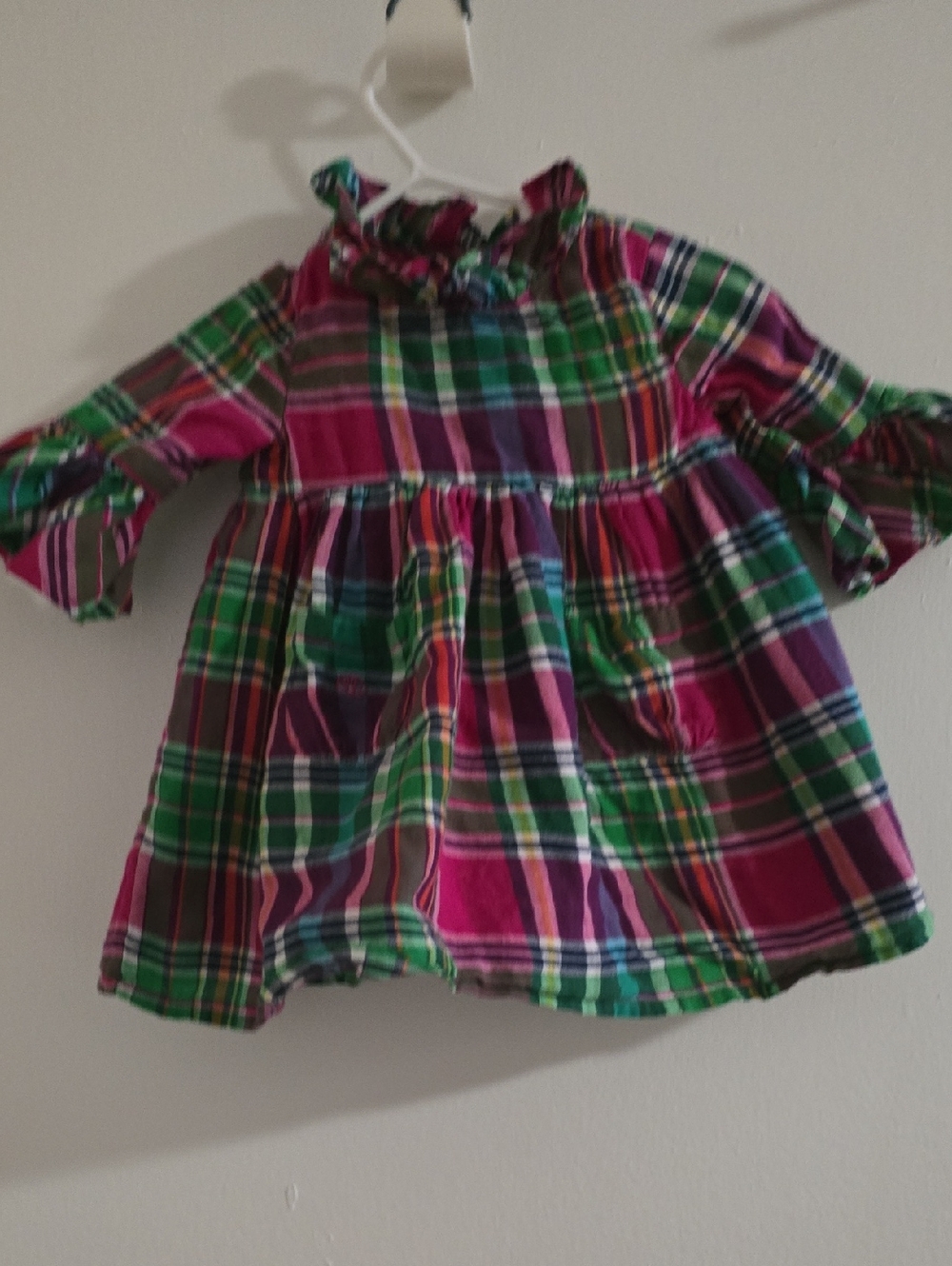 Ralph Lauren Pink & Green Plaid Girls Dress